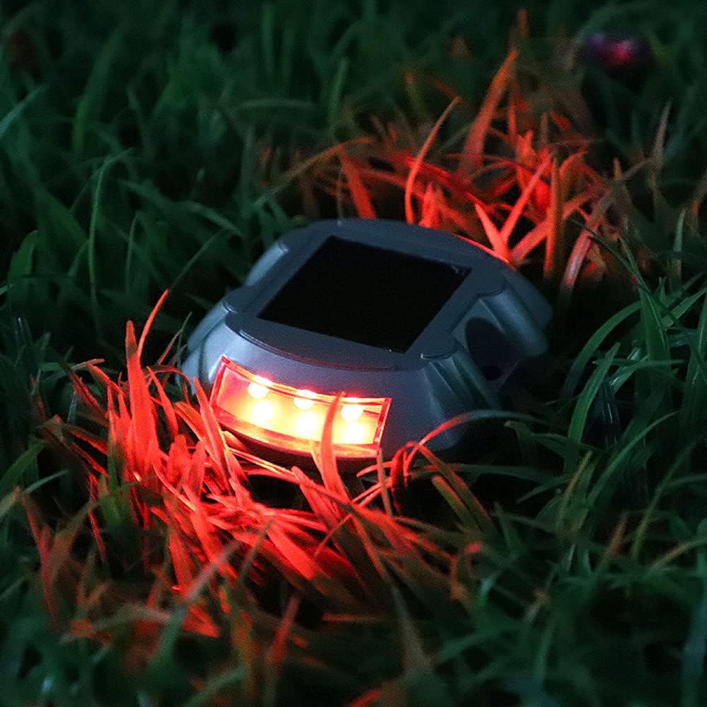 Sunbonar Solar Deck Lights LED Driveway Lights Solar Powered Dock Light Outdoor IP68 Waterproof Road Markers for Step Sidewalk Stair Boat Garden Ground Pathway Yard