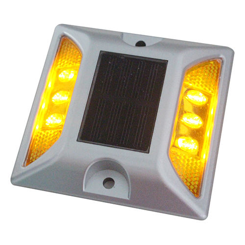 Solar Raised Pavement Marker High Brightness  Anti-diecast Aluminum Protruding Signs Safety Warning